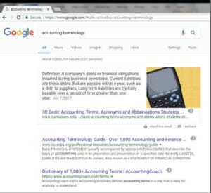 Business visibility on Google search